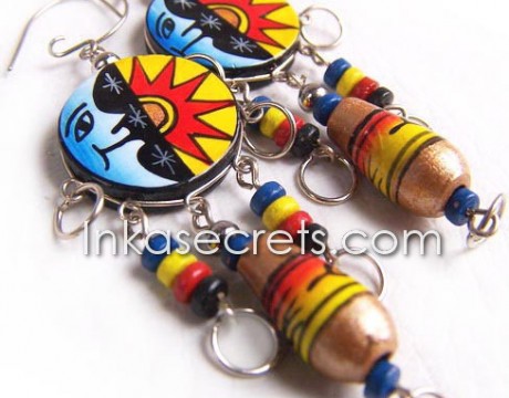 10 pairs ethnic handpainted ceramic Earrings