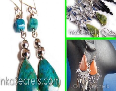 LOT 100 Pairs Earrings with Semi precious Stone