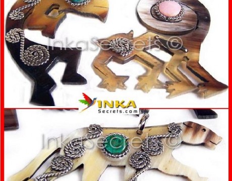 Lot 20 beautiful bull horn peruvian pendants