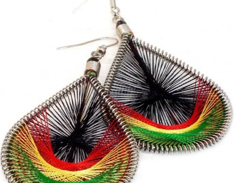 40 Pairs Dream Catcher Thread Rasta Earrings