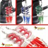 130 Pairs alpaca silver thread earrings