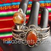 Lot 25 Sets Alpaca Bracelets & Rings w/ Agate Stone