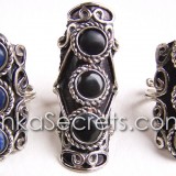Lot 45 adjustable semi-precious stone rings