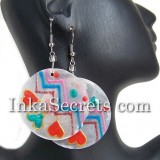 Lot 10 Pairs Hand Painted Images Earrings