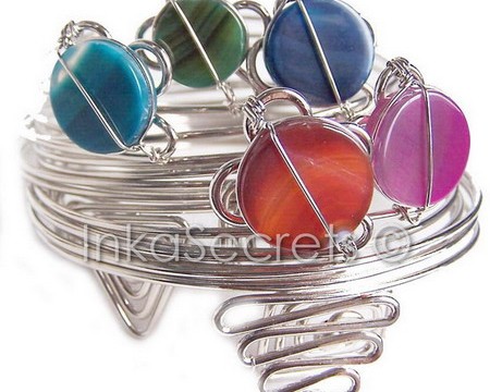 Lots 34 Arms Bracelets with AGATE STONE