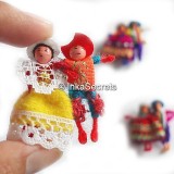 Lot 180 assorted fair trade peruvian dolls couples pins