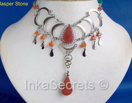 42 Alpaca Silver Necklaces with Stone