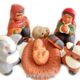 Peruvian Ceramic Christmas Nativity Inka