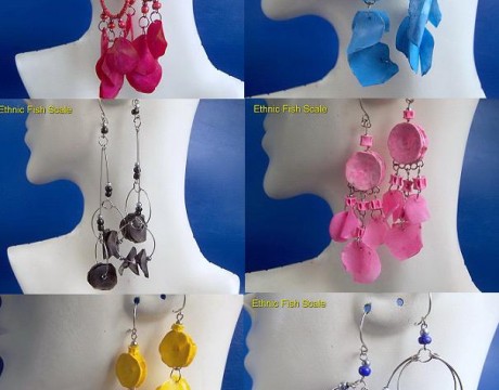 Lot 25 Pairs Fish Scale Earrings