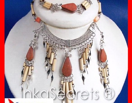 30 Sets Bamboo Necklaces Earrings Bracelets