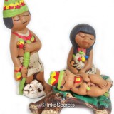 Peruvian Ceramic Christmas Nativity Selva
