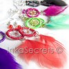 350 pairs Dream Catcher thead Earrings with Feather