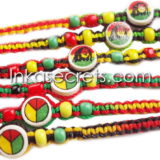 1000 Rasta Friendship Bracelet Ceramic Beads