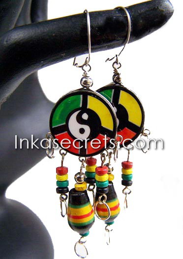 WholeSale 125 Pairs Rasta Earrings,mixed designs Inkasecrets  