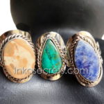 50 Alpaca Alloy Semi Precious Stone Rings