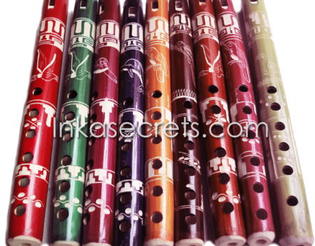 40 Colorful Bamboo Carved Flute