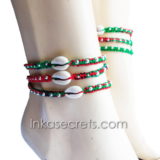 25 Rasta Friendship anklet with shell