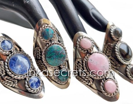 100 Alpaca Alloy Three Round Stone Rings