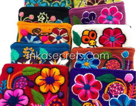 100 Peruvian Handcrafted Floral Purse