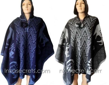 02 Hooded Ponchos traditional wool blend