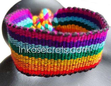 100 Rainbow Woven Friendship Bracelets