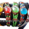 50 Gem Glass Woven Leather Bracelets