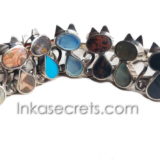 16 Peruvian Stone Rings – Cat and Moon Style