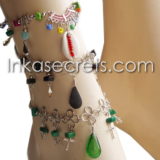 250 Alpaca Alloy Semi-Precious Stone Anklets