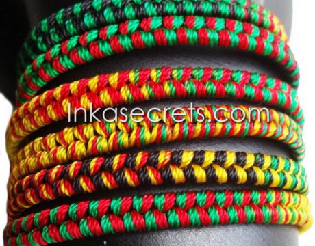 250 Double-Knotted Rasta Friendship Bracelets