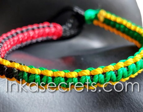 100 Braided Rasta Friendship Bracelets