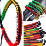 1000 Braided Rasta Friendship Bracelets