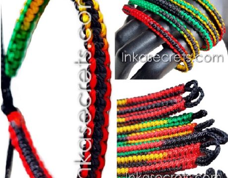 1000 Braided Rasta Friendship Bracelets