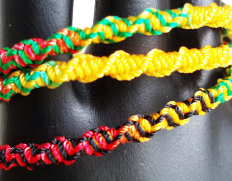 250 Rasta Friendship Bracelets with Screw Design