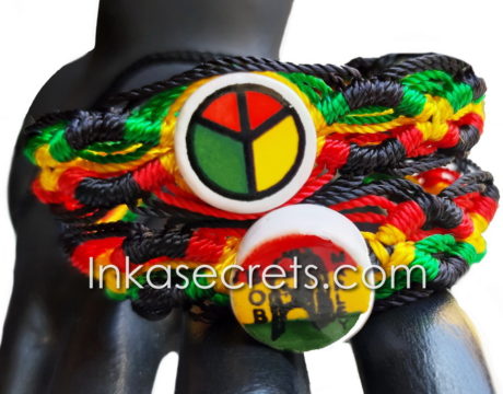 100 Ceramic Round Rasta Friendship Bracelets