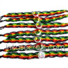 100 Ceramic Round Rasta Friendship Bracelets