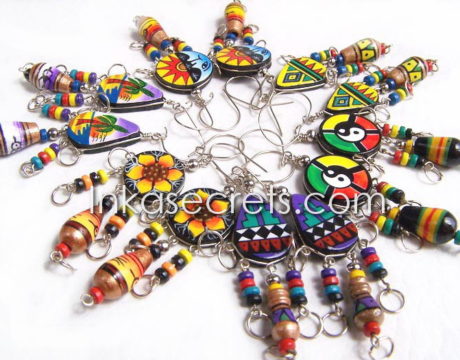 18 Peruvian Ceramic Earrings