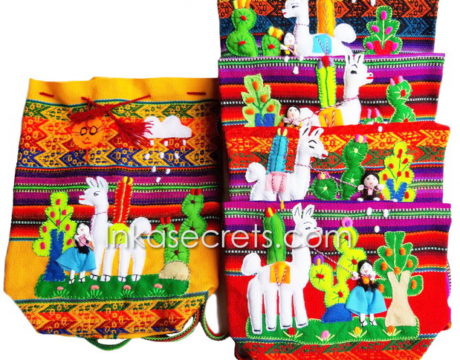 100 Handcrafted Arpillera Backpack for Kids