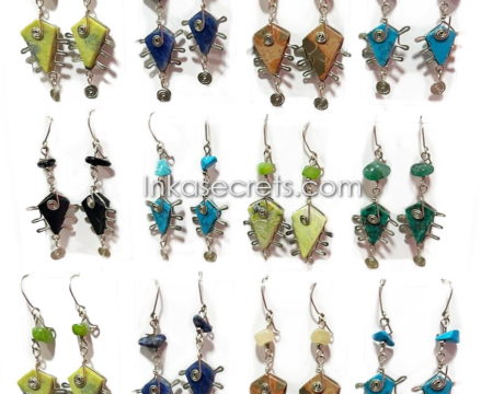 50  Pairs Natural Stone Earrings