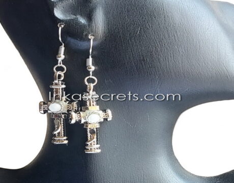 80 Peruvian Cross Earrings with Murano Glass