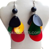 150 Rasta Tagua Cluster Earrings 150 Rasta Tagua Cluster Earrings