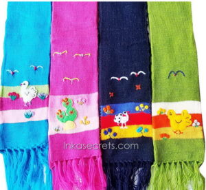 Handcrafted Arpillera Scarf for Children, 8 to 40 pcs