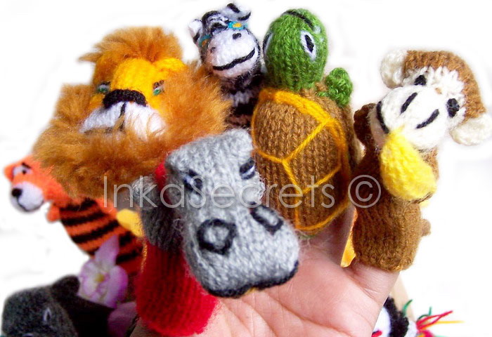 Handcrafted Peruvian Finger Puppets, 50 to 500 pcs