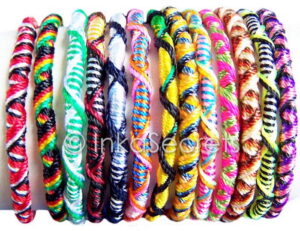 Peruvian Friendship Bracelets, Tube, 100 to 1000 pcs