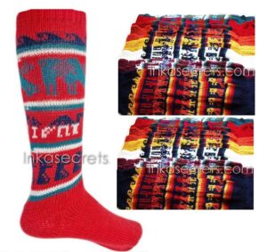 Peruvian Alpaca Wool Socks with Llama Design, 15 to 50 pair.