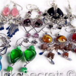 Peruvian Alpaca Alloy Earrings with Murano Glass, 50 to 250 par