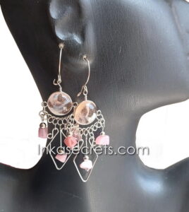 Lot of 25 Peruvian Alpaca Alloy Earrings with Murano Glass