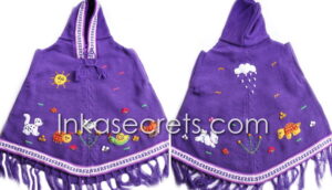 Handcrafted Arpillera Hooded Poncho for Children, 15 to 60 pcs