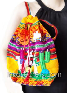 Peruvian Handcrafted Arpillera Backpack for Children, 15 to 100 pcs
