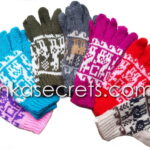 Peruvian Alpaca Knit Gloves for Children, 12 to 100 pcs