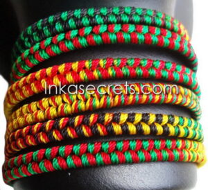 Peruvian Rasta Friendship Bracelets. Double Knot Design, 100 to 1000 pcs